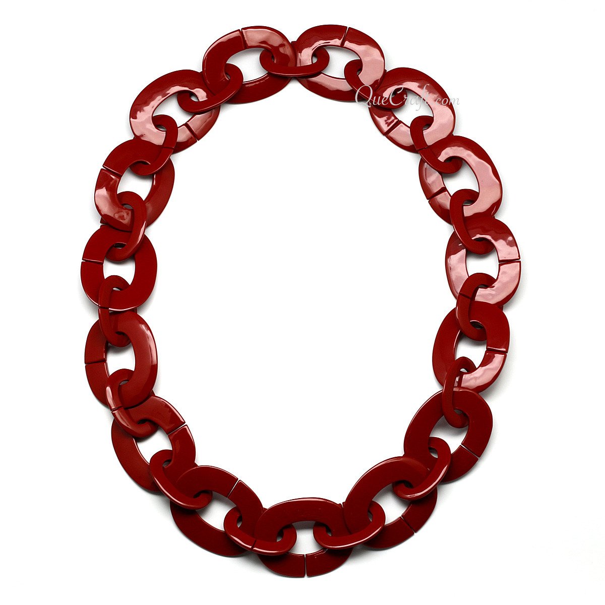 Horn & Lacquer Chain Necklace #11071 - HORN JEWELRY
