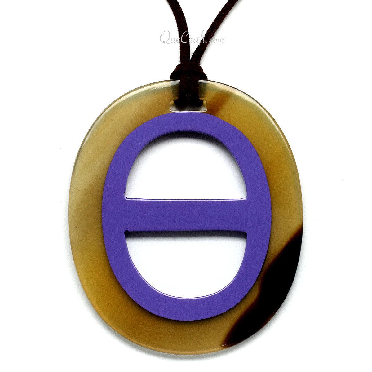 Horn & Lacquer Pendant #5870 - HORN JEWELRY