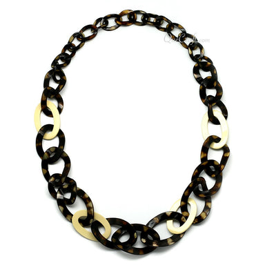 Horn & Lacquer Chain Necklace #11278 - HORN JEWELRY
