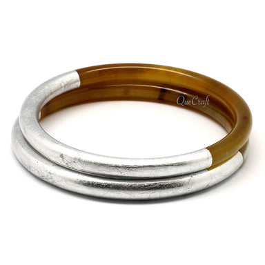 Horn & Lacquer Bangle Bracelets #11564 - HORN JEWELRY