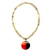 Horn & Lacquer Chain Necklace #10471 - HORN JEWELRY