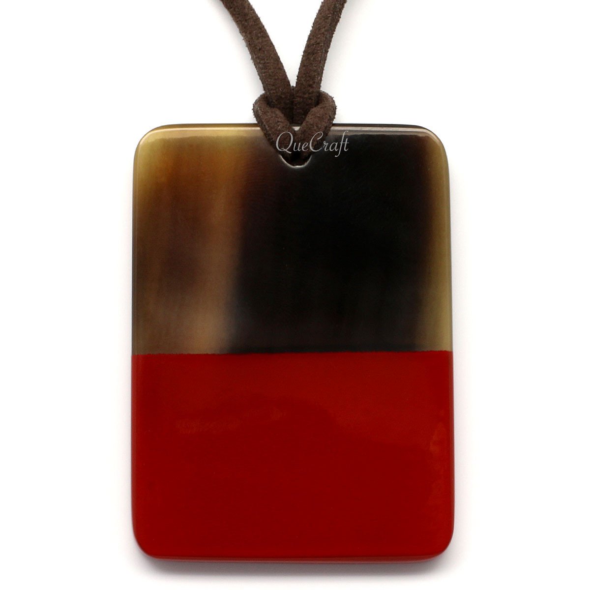 Horn & Lacquer Pendant #6067 - HORN JEWELRY