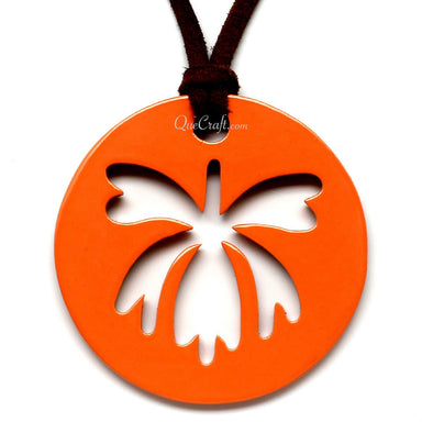 Horn & Lacquer Pendant #11093 - HORN JEWELRY